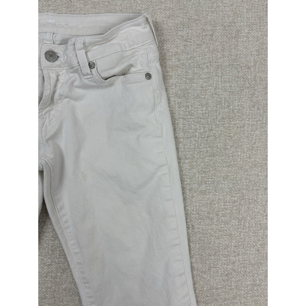 7 For All Man Kind Womens Skinny Flared Jeans Size 26 White - Picture 4 of 10
